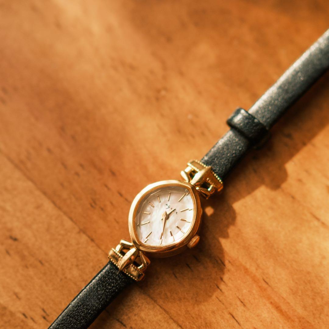 12/21値下【美品】agateアガット ホワイトシェル オーバル