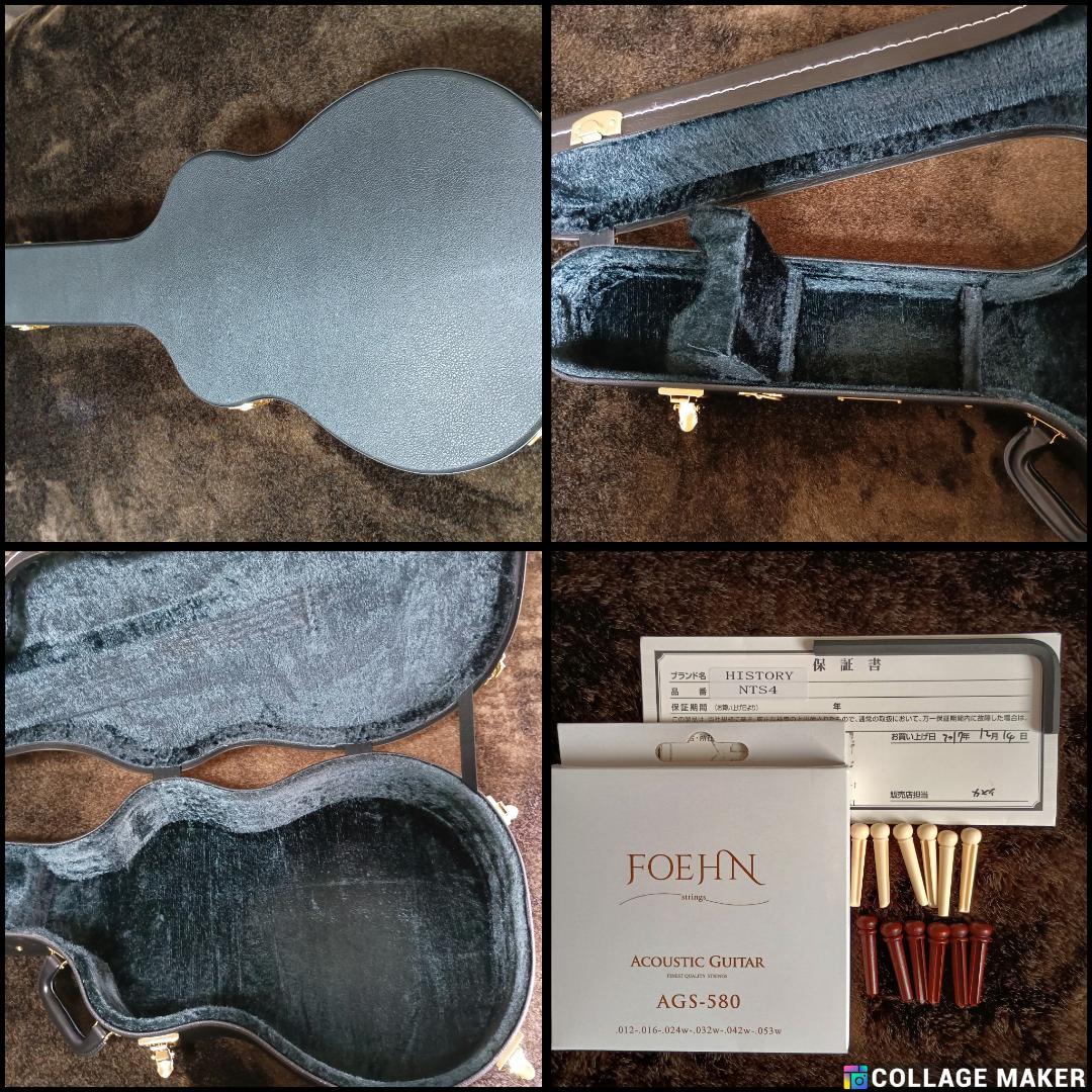 美品 HISTORY NT-S4 アコースティックギター ハードケース おまけ付