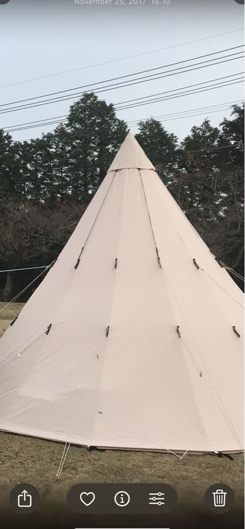 Nordisk 19.6 ジップインフロア付き　ティーピー型テント ベージュ