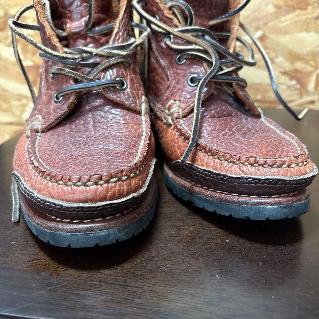 ブルックスブラザーズ&ランコート　wネーム　モカブーツ　ビブラム仕様size7