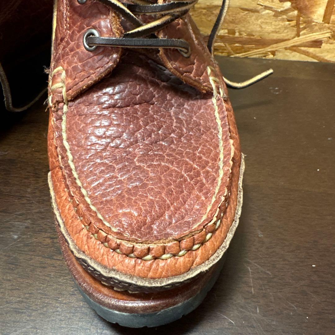 ブルックスブラザーズ&ランコート　wネーム　モカブーツ　ビブラム仕様size7