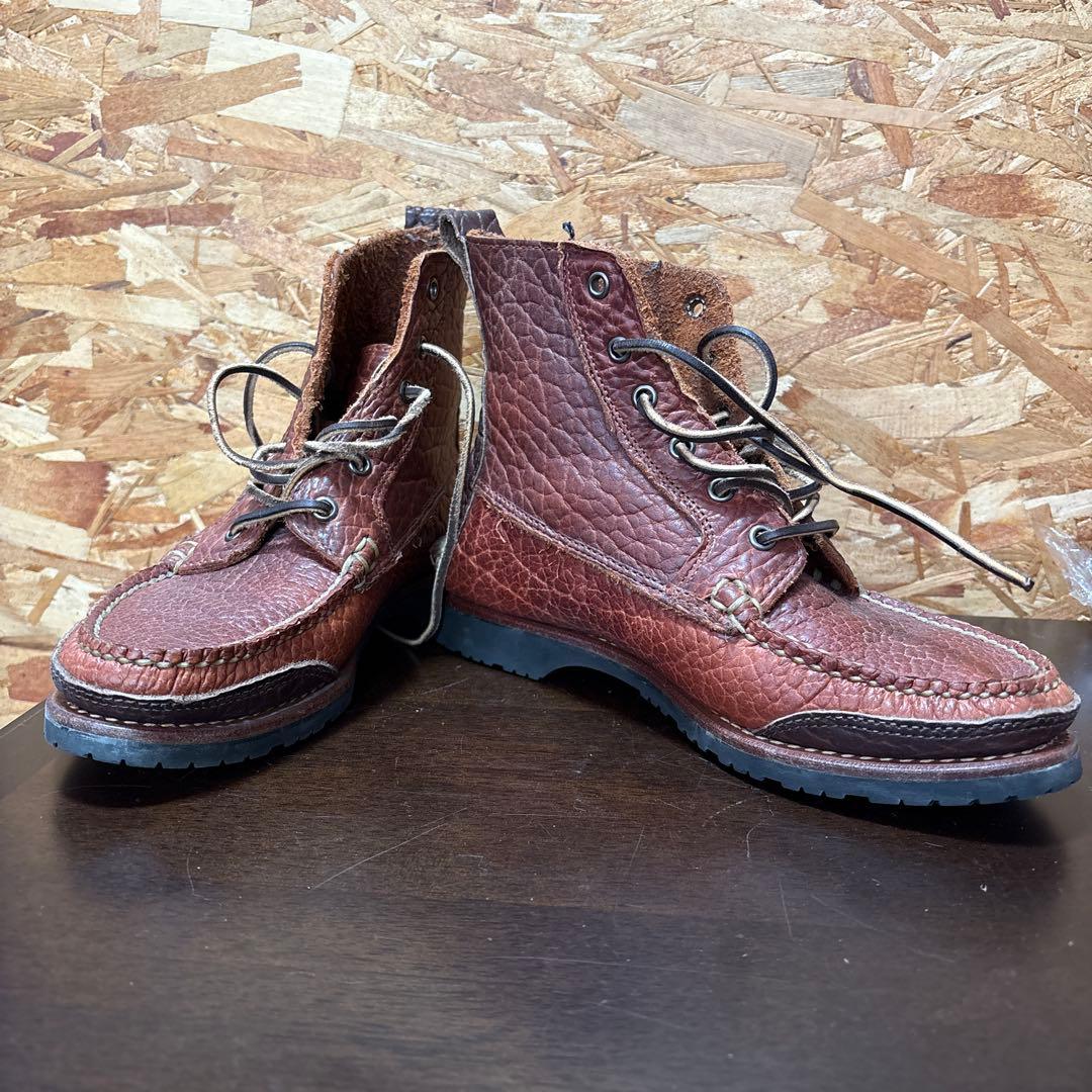 ブルックスブラザーズ&ランコート　wネーム　モカブーツ　ビブラム仕様size7