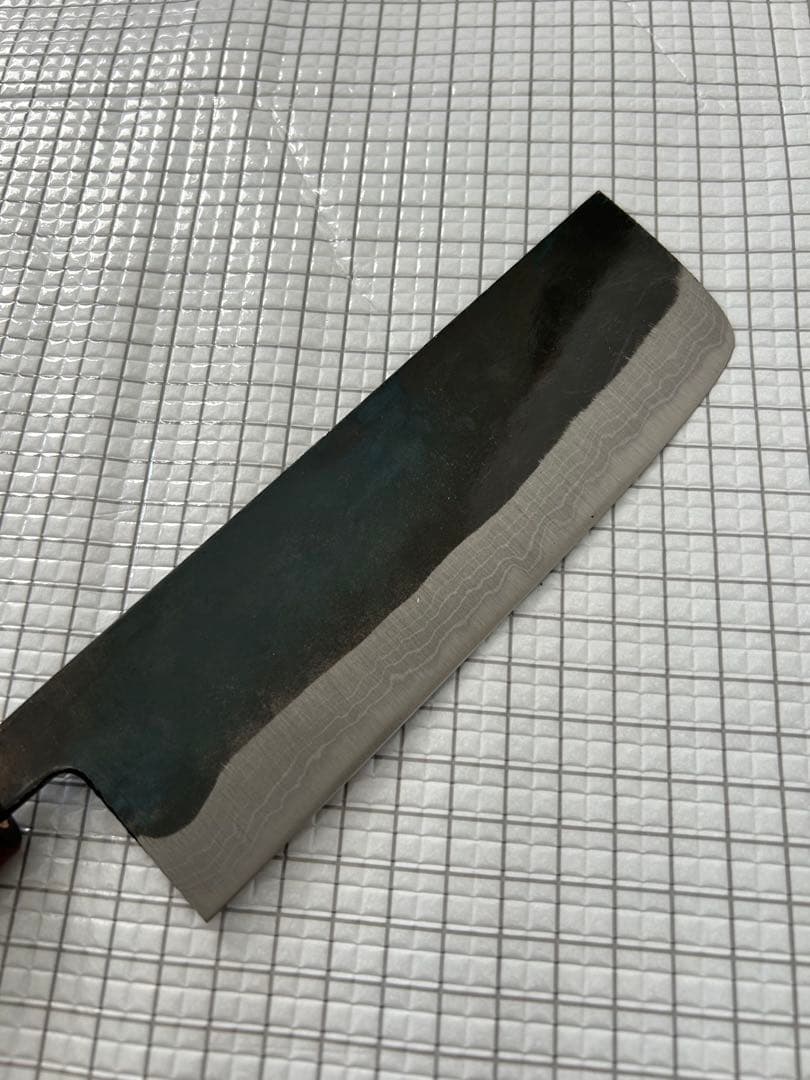 包丁 菜切包丁 ダマスカス 安来鋼青紙２号 165mm ワイン丸柄