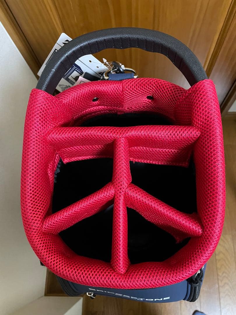 BRIDGESTONE GOLF キャディバッグ ネイビー/ホワイト/レッド