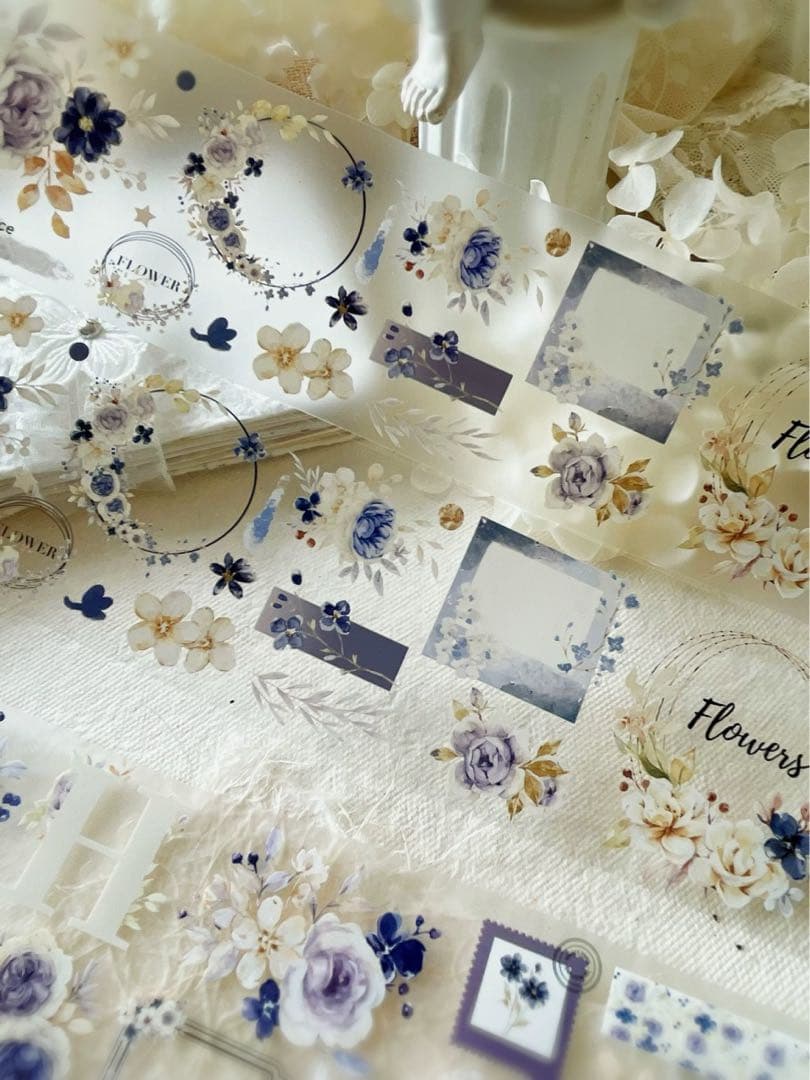 壹洱原创《冬寂》海外マスキングテープ　マステ 【1555】