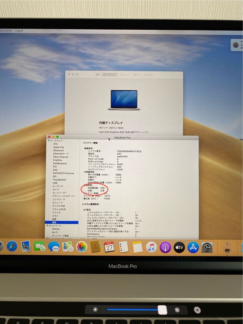 高性能・大画面 MacBook Pro 2019 良好状態　MacBook本体