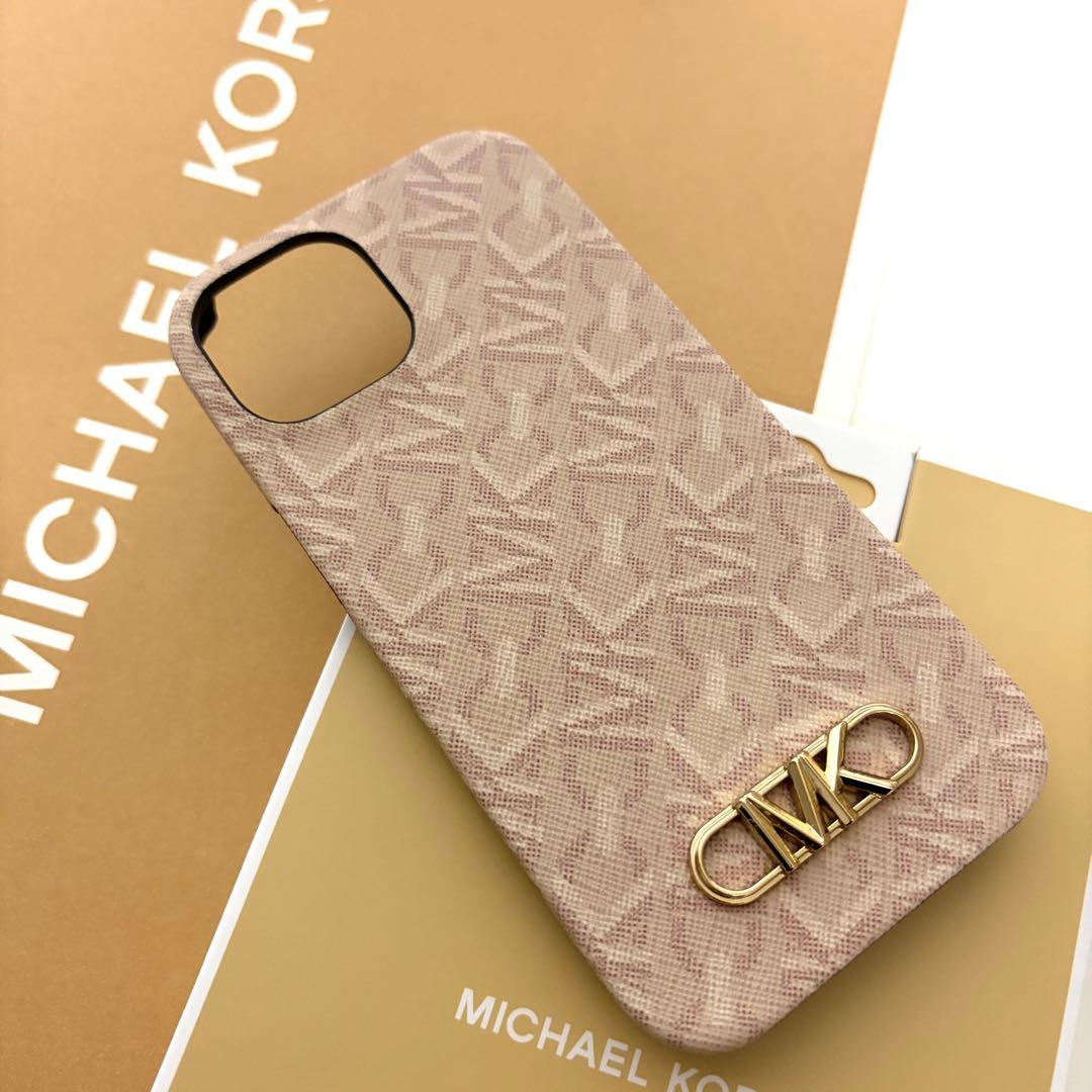 マイケルコース☆新品☆ロゴ iPhone 15ケース MagSafe/ピンク