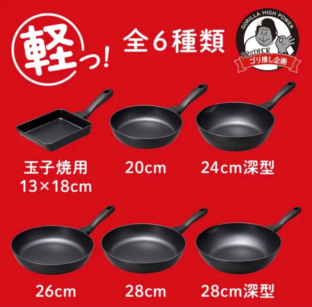 ゴリラのひとつまみ フライパンセット 6個