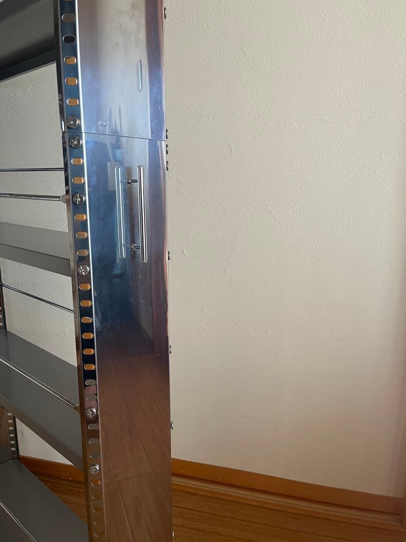 お買い得！ステンレス製隙間収納ワゴン大　スリム棚 大容量！