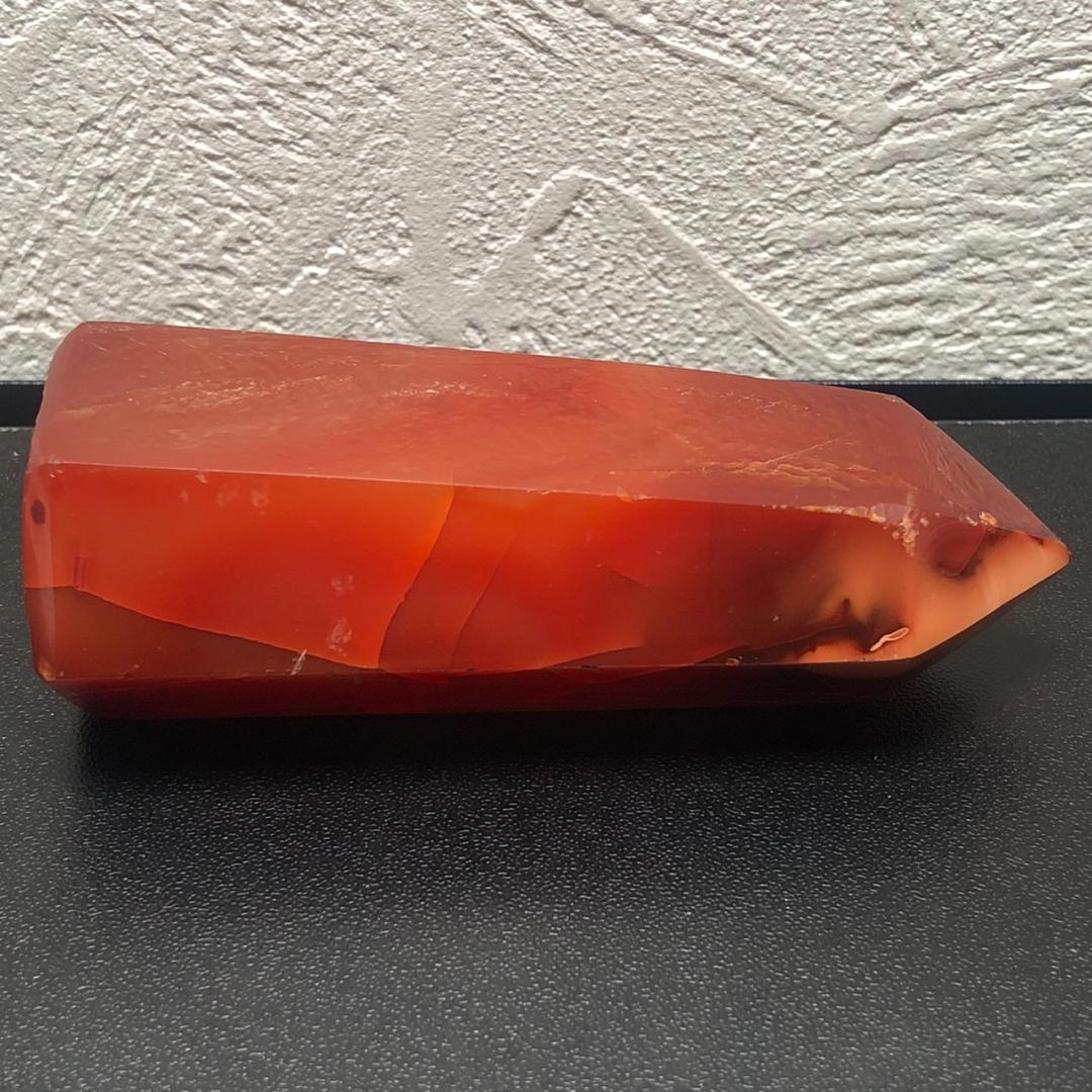 カーネリアン 天然石 六角柱 パワーストーン 浄化 約8.6cm