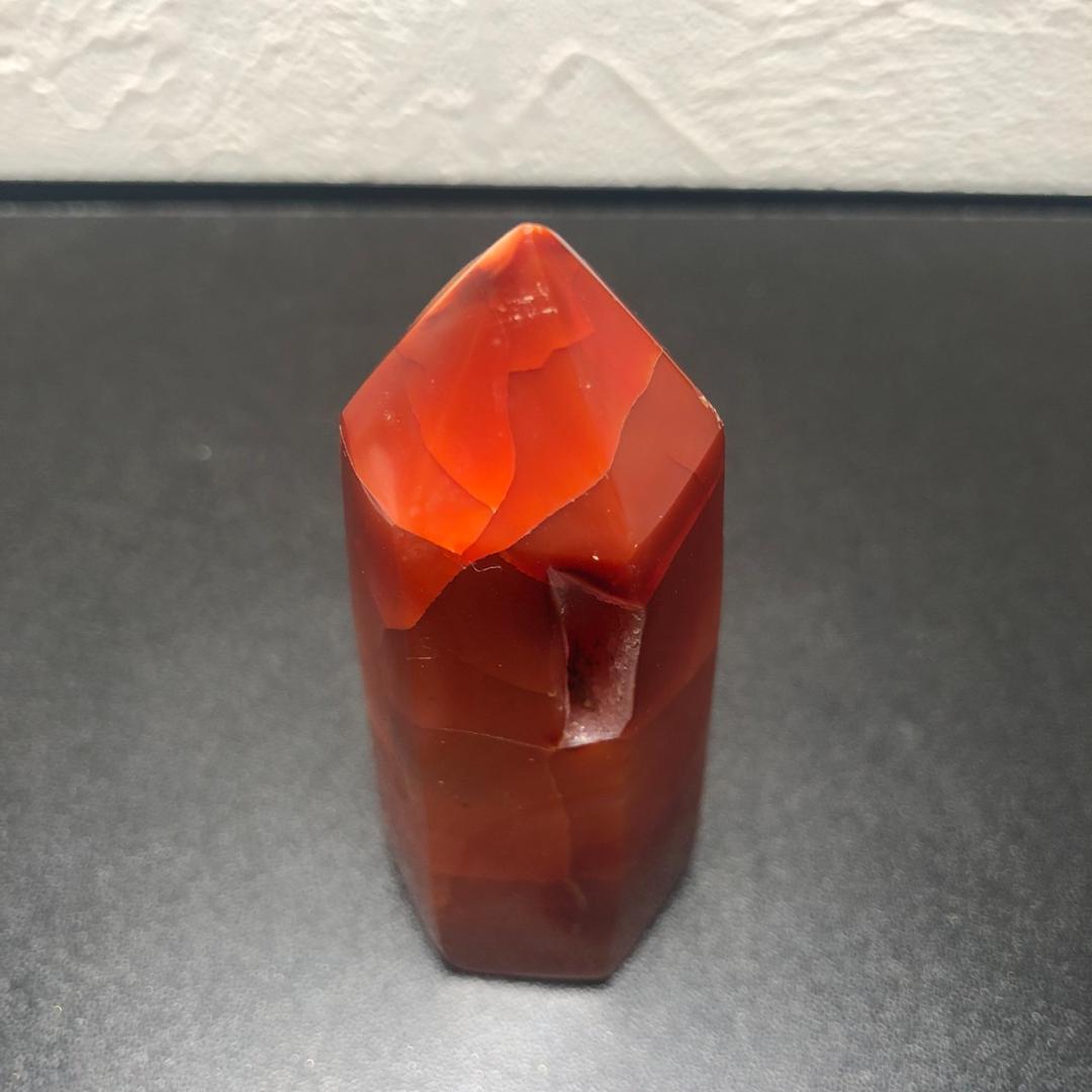 カーネリアン 天然石 六角柱 パワーストーン 浄化 約8.6cm