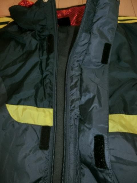 アディダス ベンチコート2XO・　下ブレーカー3XO：紺 未使用 オプトセンサー