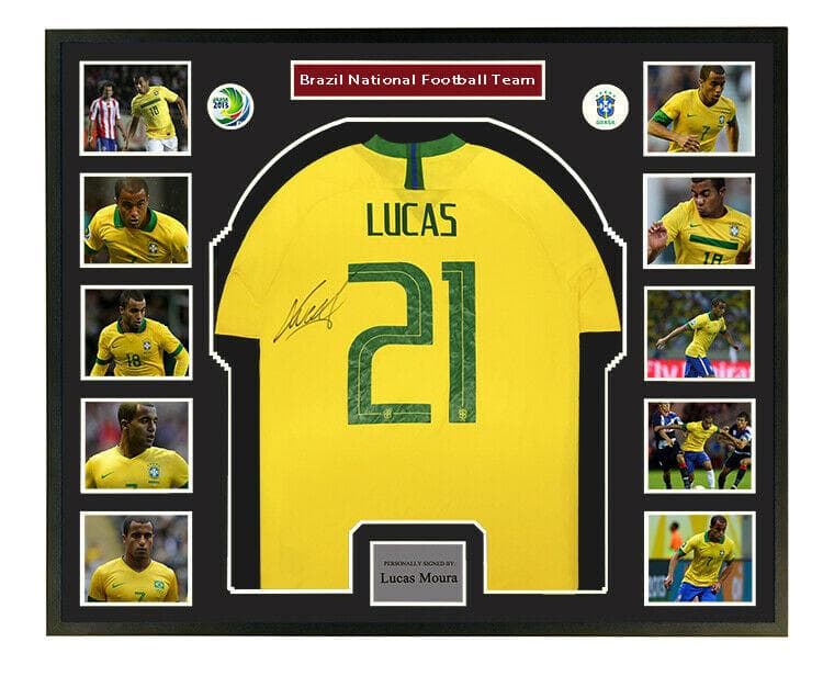 直筆サイン入りユニフォーム ルーカス・モウラ ブラジル代表 サッカー