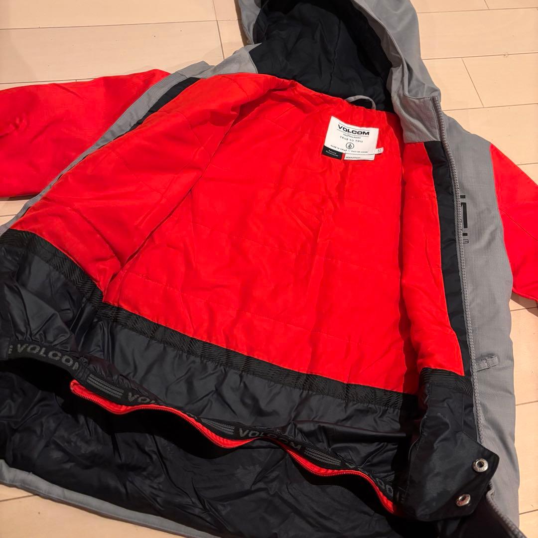 VOLCOM スキーウェア 子ども用 グレー/レッド