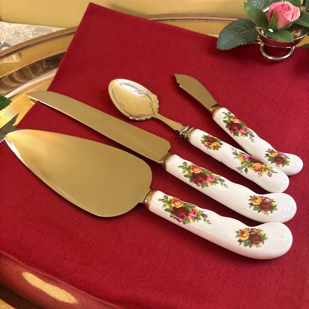 英国製　ロイヤルアルバート　OCR ケーキサーバー　他　合計４点　ビンテージ品