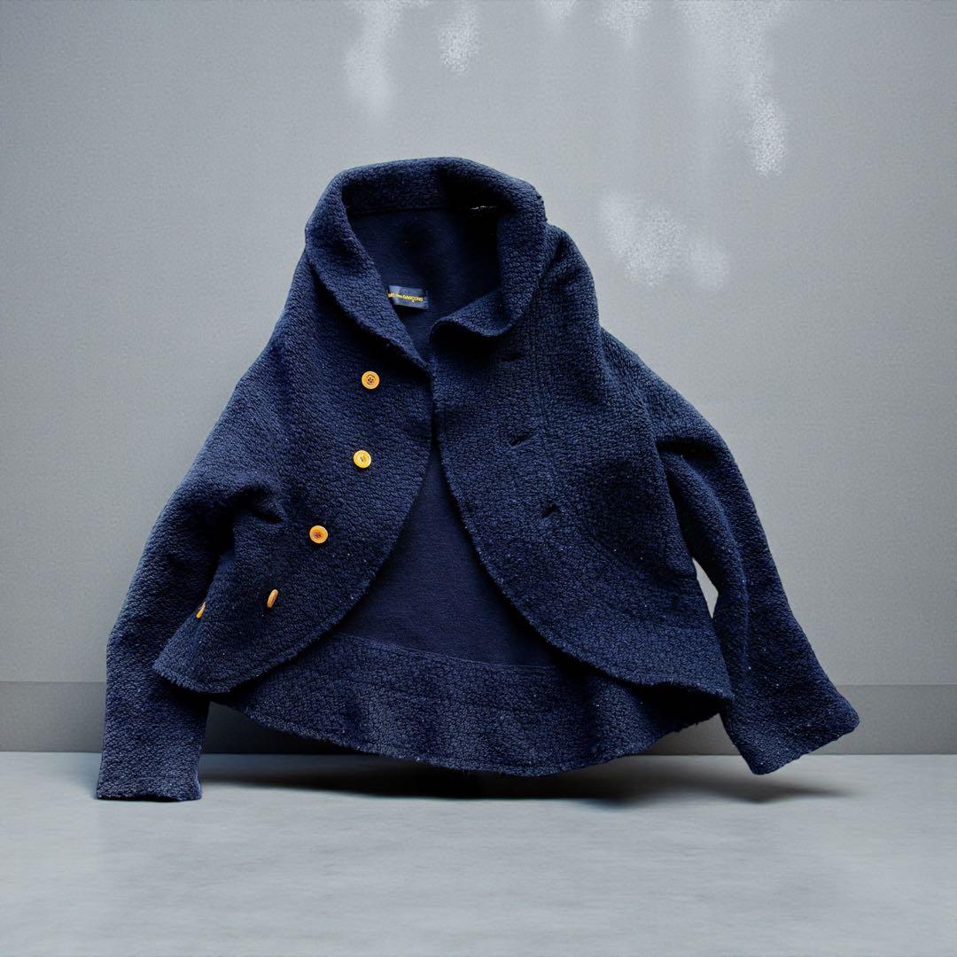 コムデギャルソン　ウールジャケット　後ろポケット付き　希少アウター