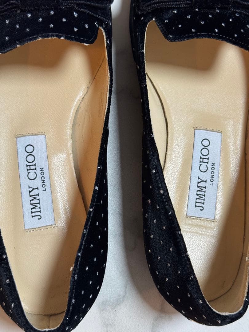 m*o様 JIMMY CHOO ブラックドットフラットシューズ
