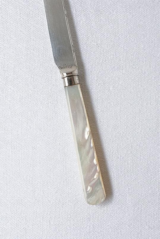 イギリスアンティーク　白蝶貝　マザーオブパール　カトラリー　フォーク＆ナイフ　B