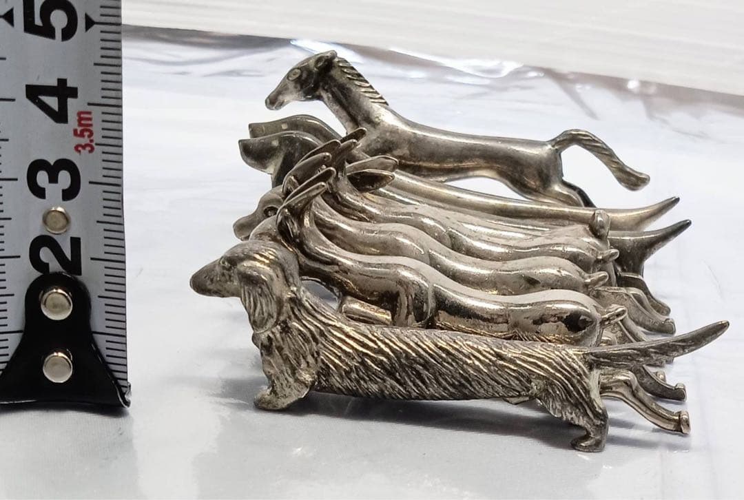 【k】箸置き 馬 犬 兎 カンガルー アンティーク 5点 インテリア 置物