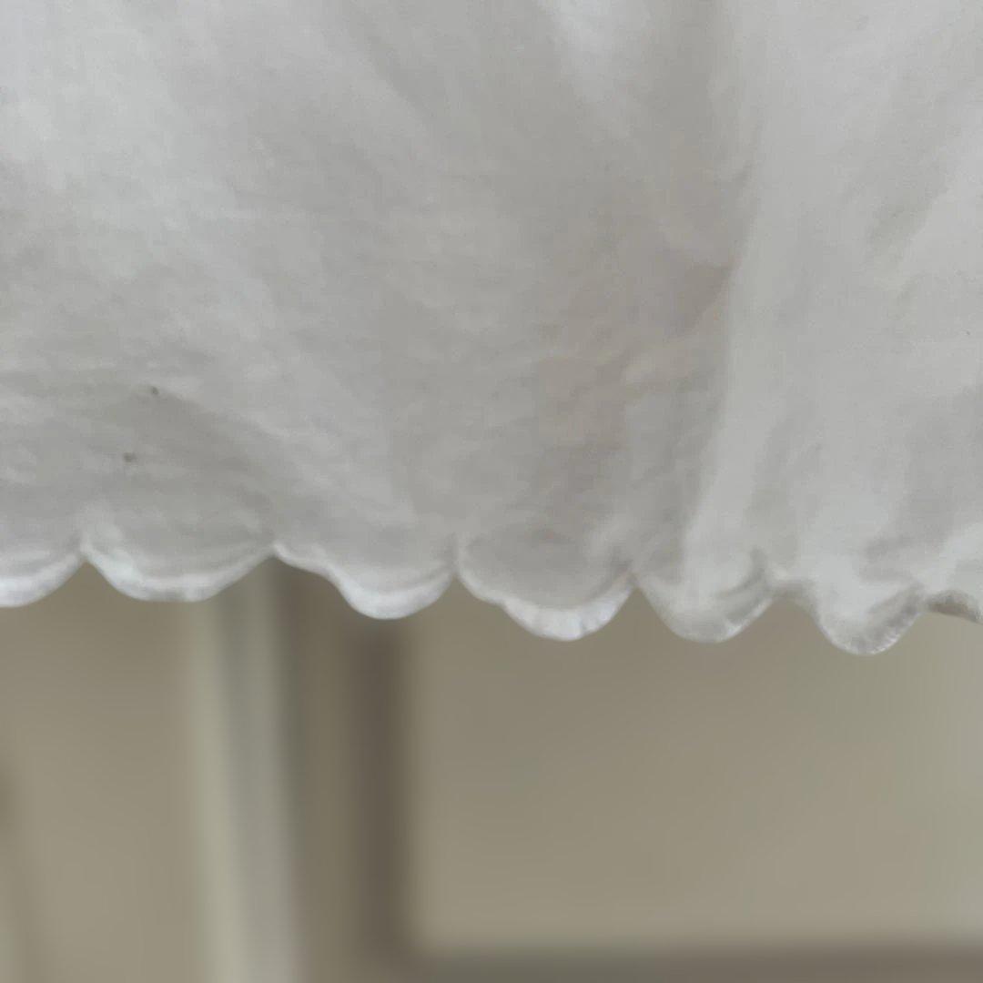 france antique blouse scallop手刺繍