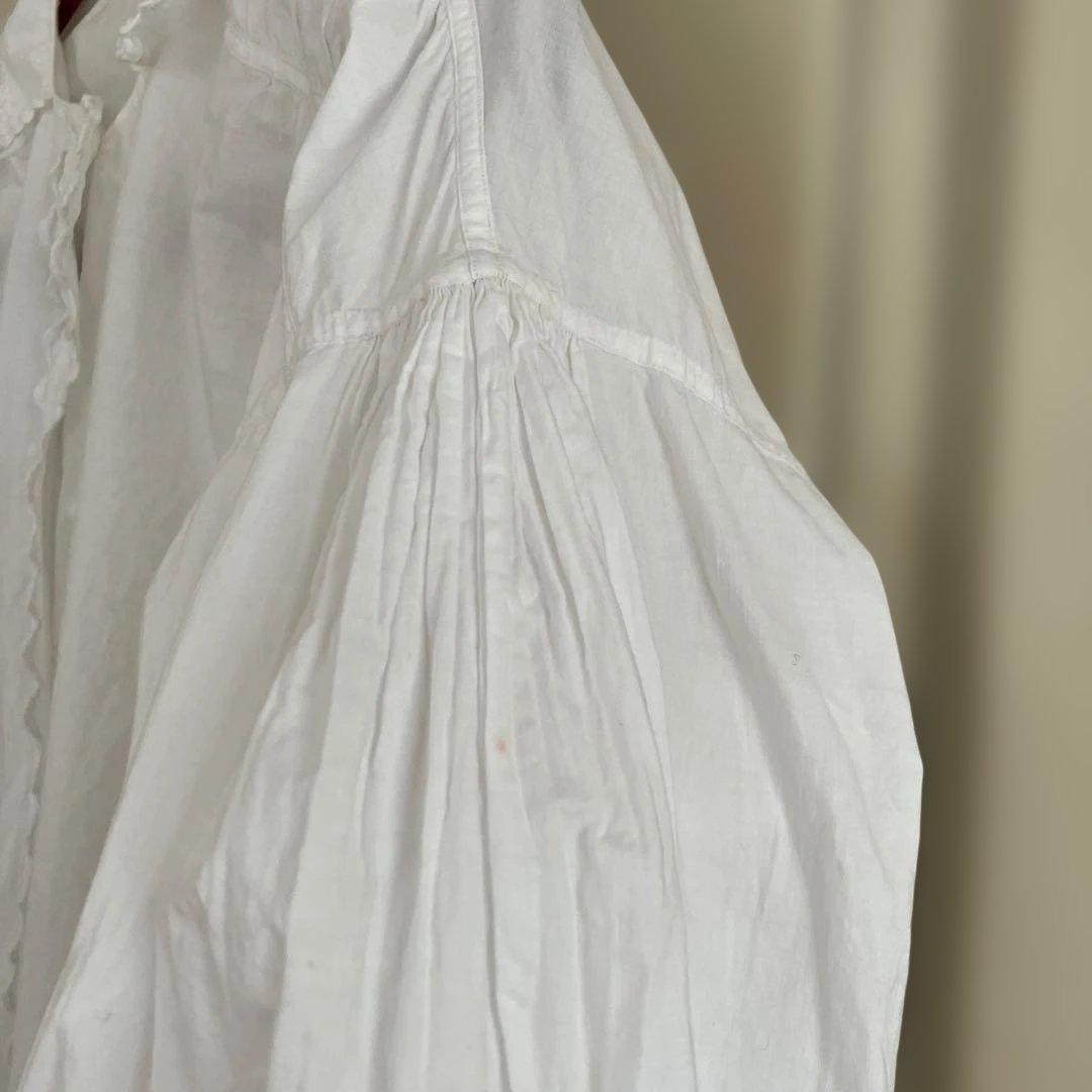 france antique blouse scallop手刺繍