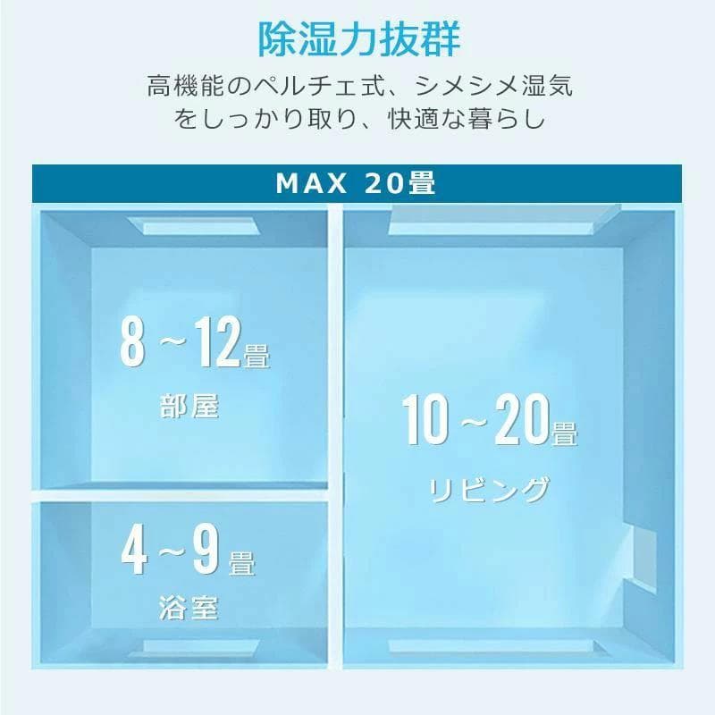 除湿機 コンパクト 20畳 480ml/日 強力除湿 1000ml AR-D02