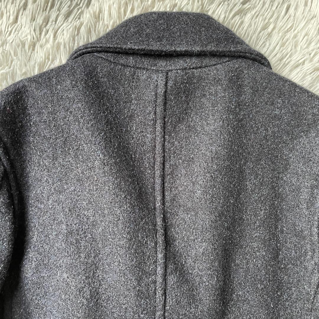 MHL. ウール100% 英国製 Pコート ジャケット ダークグレー レディス1