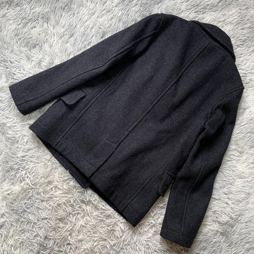 MHL. ウール100% 英国製 Pコート ジャケット ダークグレー レディス1