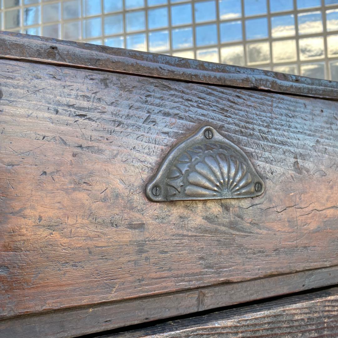 時代物 昭和初期 大正 三段小引き出し 古箪笥 骨董品 古道具 和家具