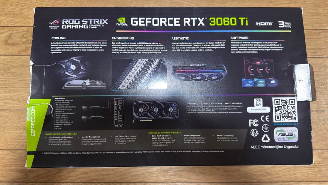 グラフィックボード・グラボ・ビデオカード ASUS ROG STRIX GeForce RTX 3060 Ti OC