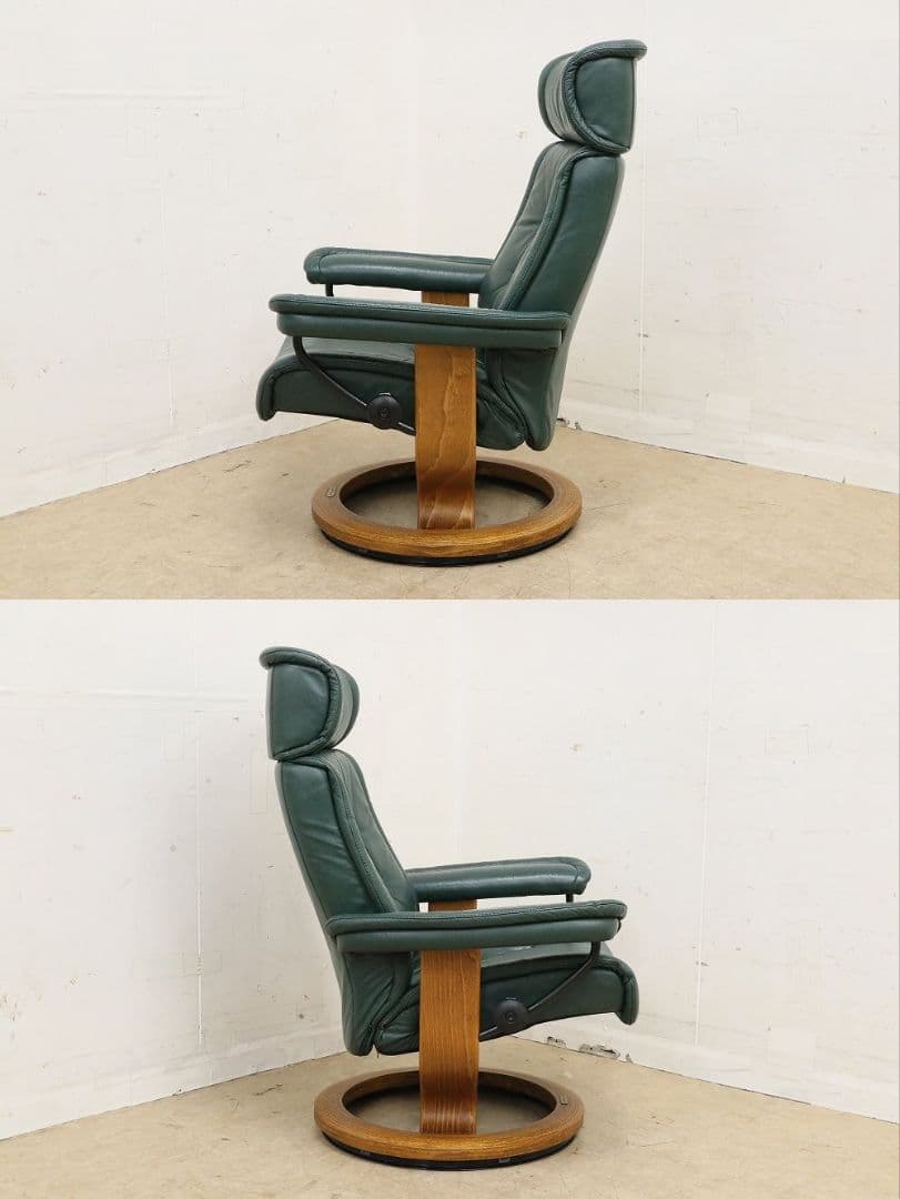 EKORNES エコーネス【プリンス】リクライニングチェア＆オットマン・本革