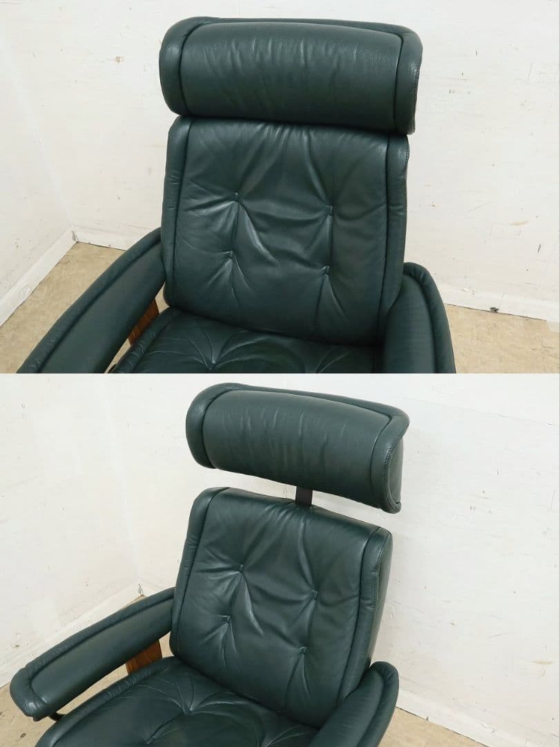 EKORNES エコーネス【プリンス】リクライニングチェア＆オットマン・本革