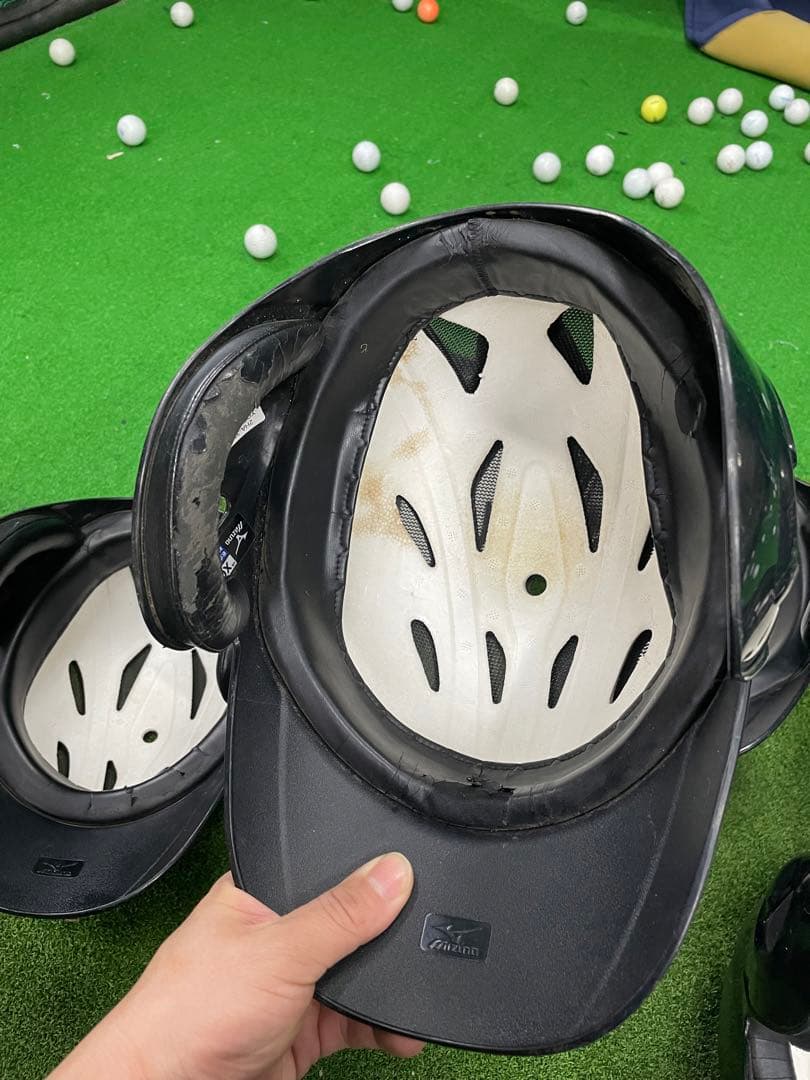 軟式野球用　ヘルメット 7個　ネイビー