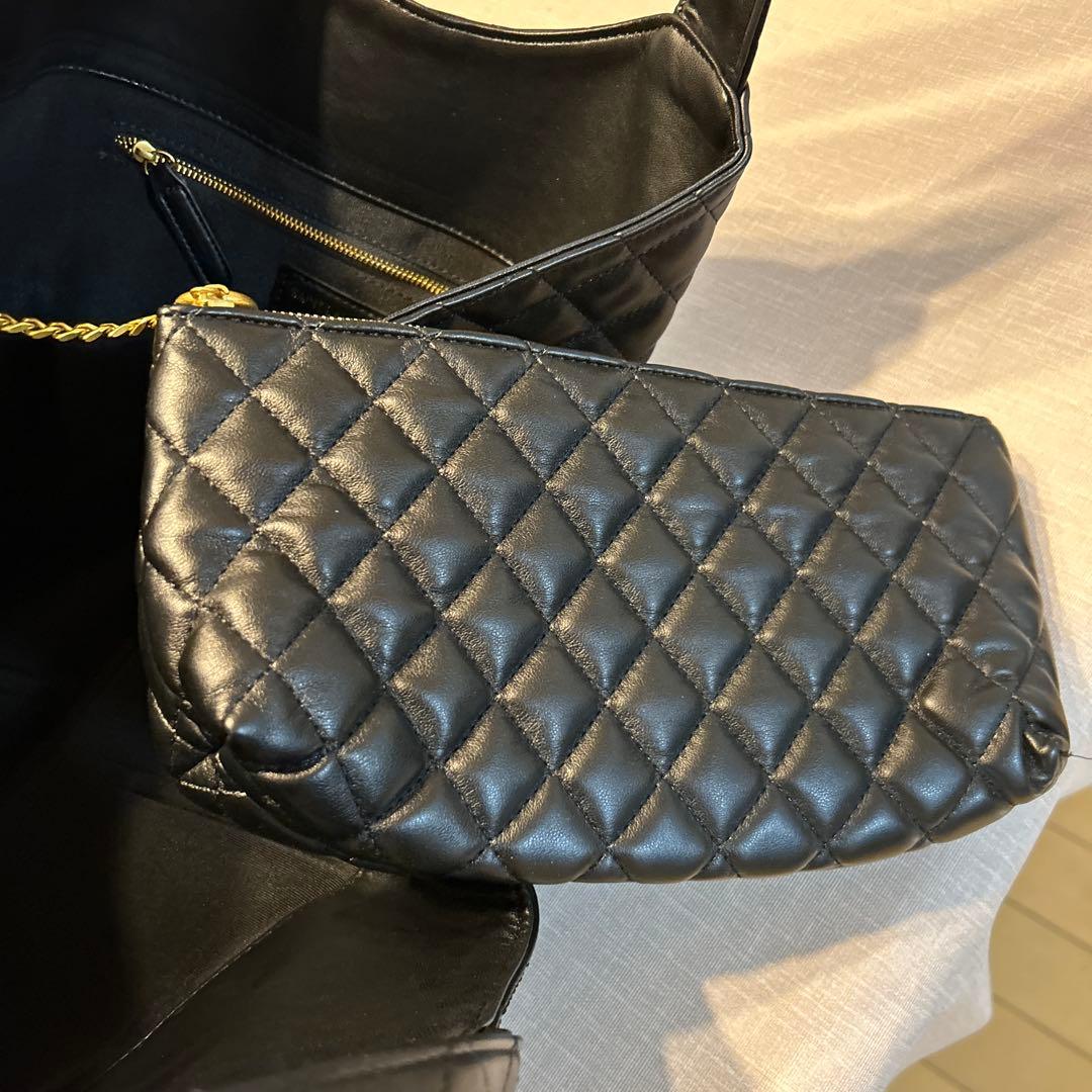YSL 黒 キルティングバッグ 大きめ
