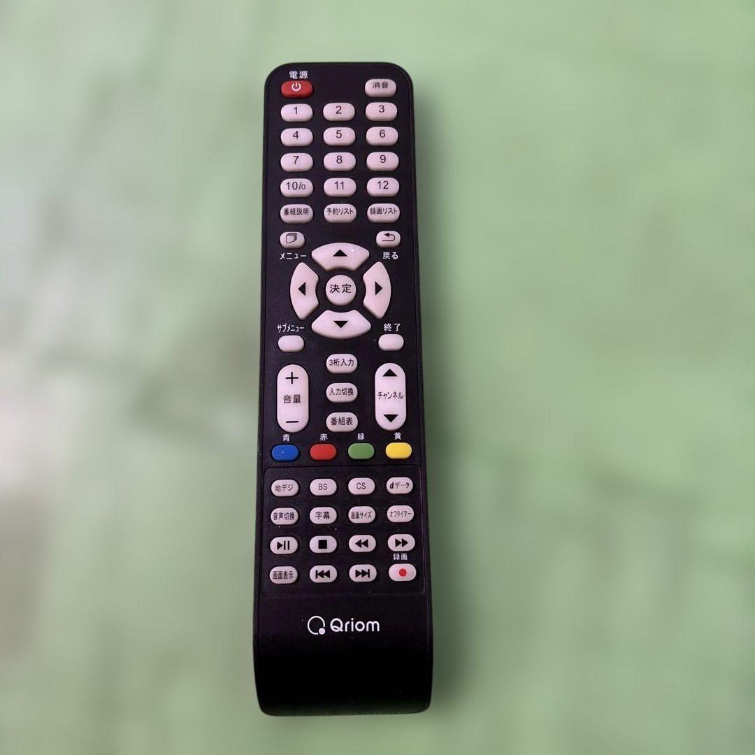 Qriom 43V型 フルハイビジョン液晶テレビ QRT-43W2KRリモコン有