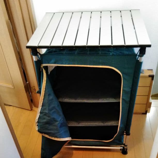 コールマン　フォールダブルシェルフ　小物収納　テーブル　収納棚　荷物置き　難あり