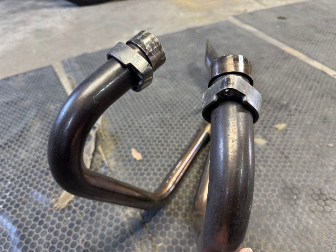 gs400 マフラー　ハス切り