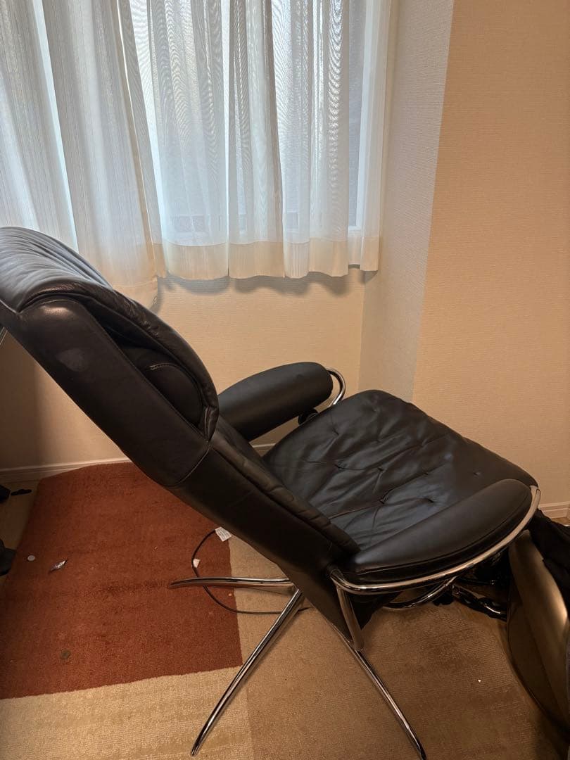 極美品 Lサイズ エコーネス 本革リクライニングチェア ストレスレス ②