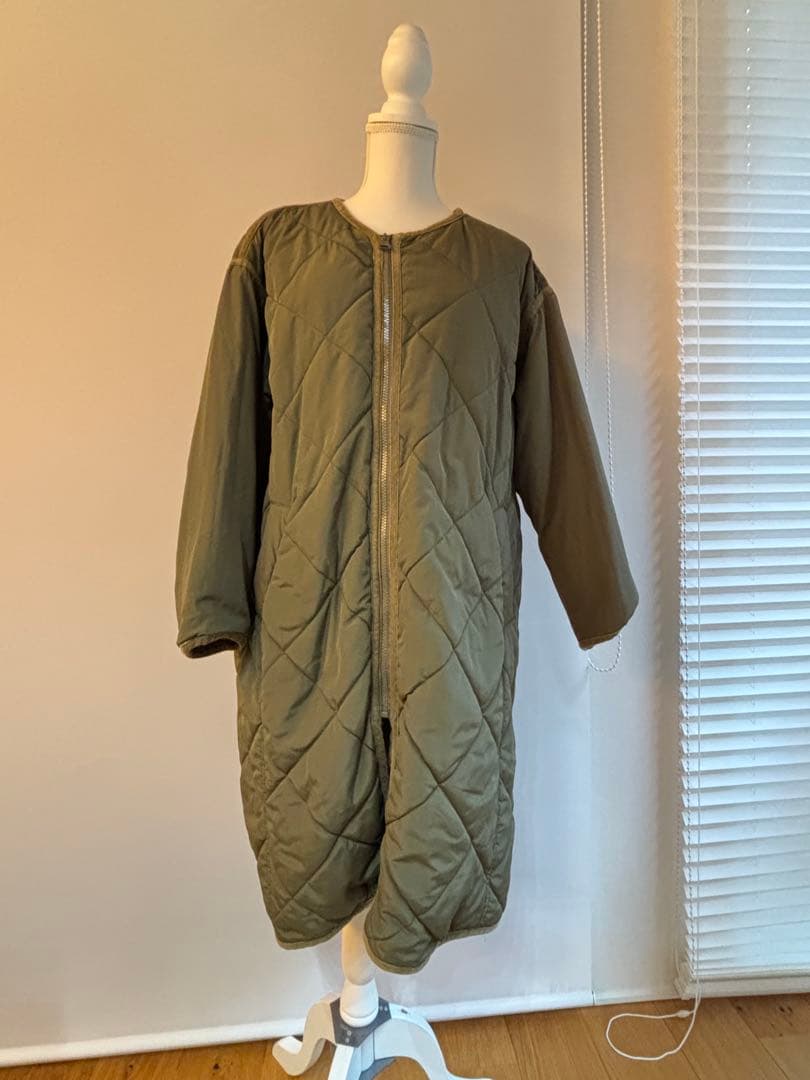 ライナーコート付きオリーブグリーン モッズコート フード付き　38サイズ
