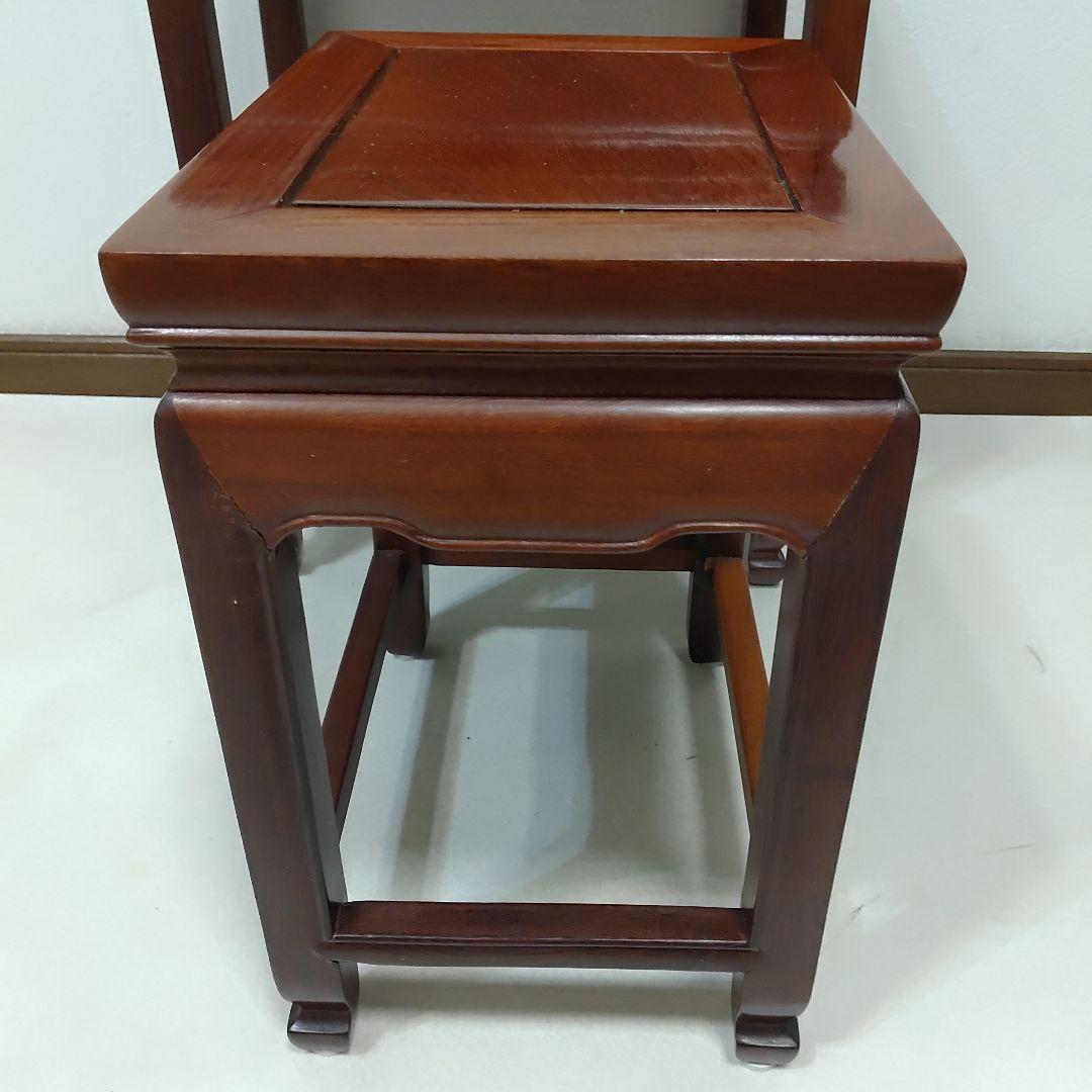 中国家具 唐木 ネストテーブル 2段 花梨 2連 天然木 送料無料