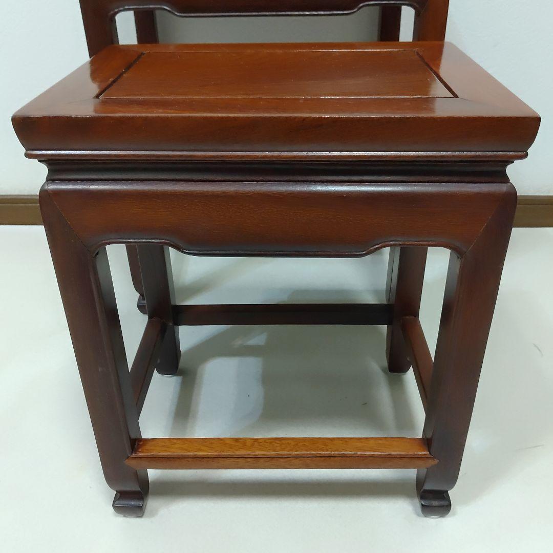 中国家具 唐木 ネストテーブル 2段 花梨 2連 天然木 送料無料
