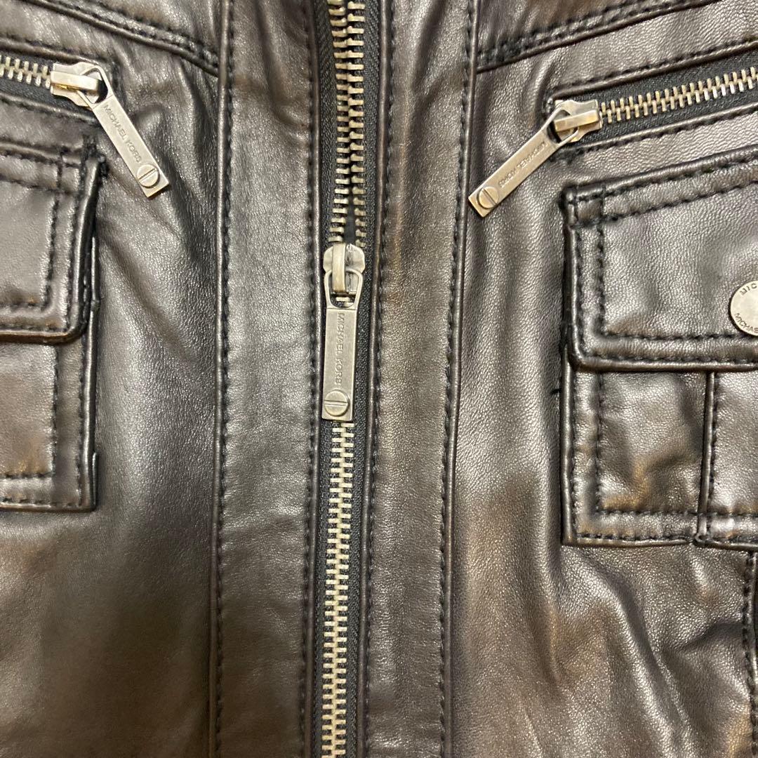 MICHAEL KORS シングルライダース レザージャケット　L