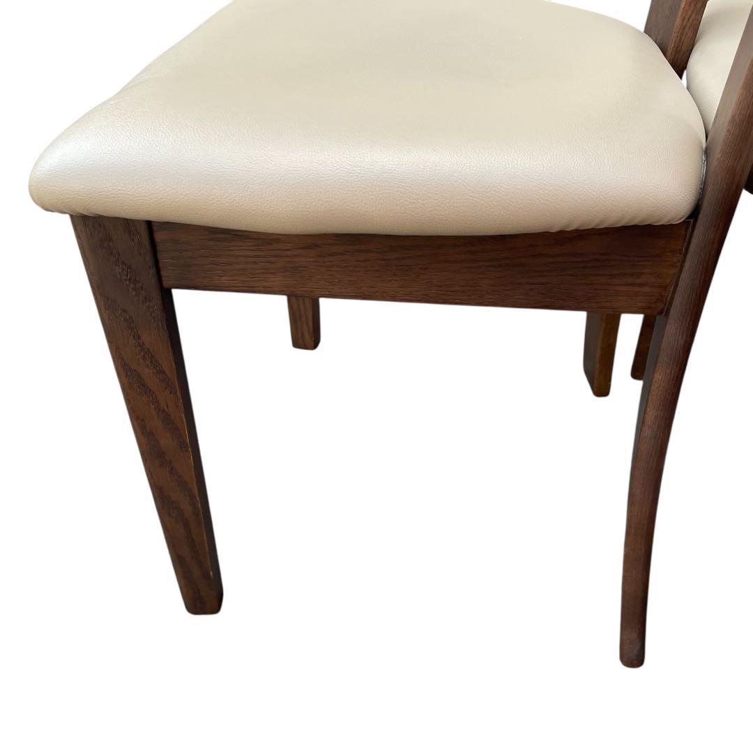 【希少】浜本工芸　ダイニングチェア　２脚セット　レザー　チェア　シンプル a