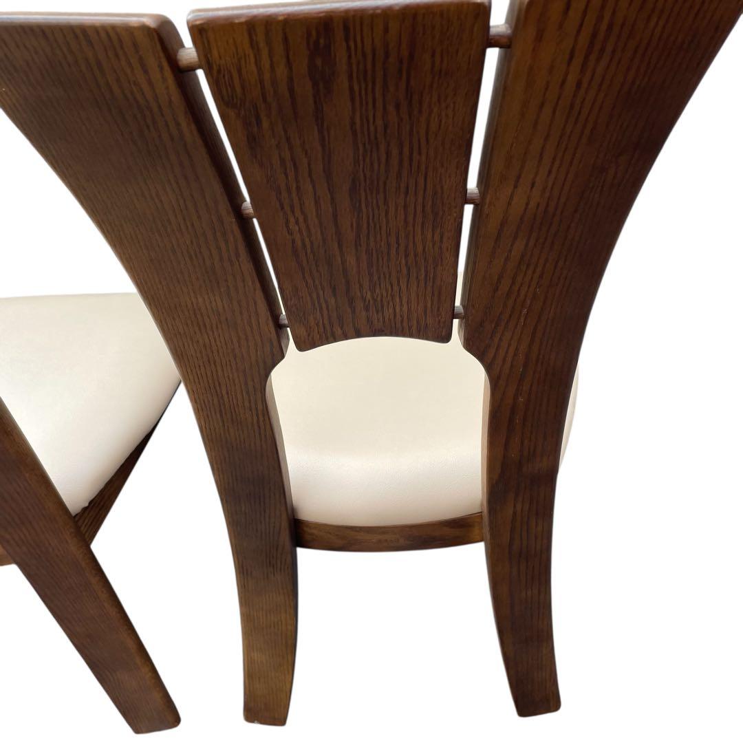 【希少】浜本工芸　ダイニングチェア　２脚セット　レザー　チェア　シンプル a