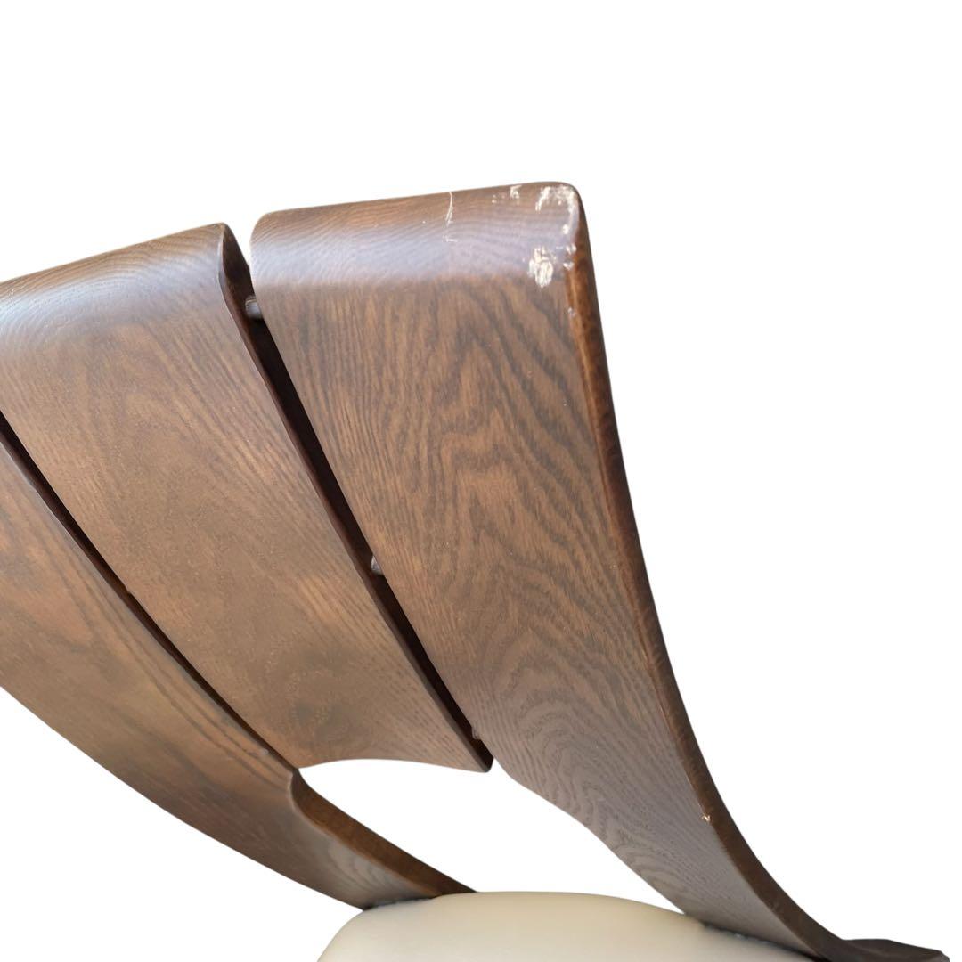 【希少】浜本工芸　ダイニングチェア　２脚セット　レザー　チェア　シンプル a