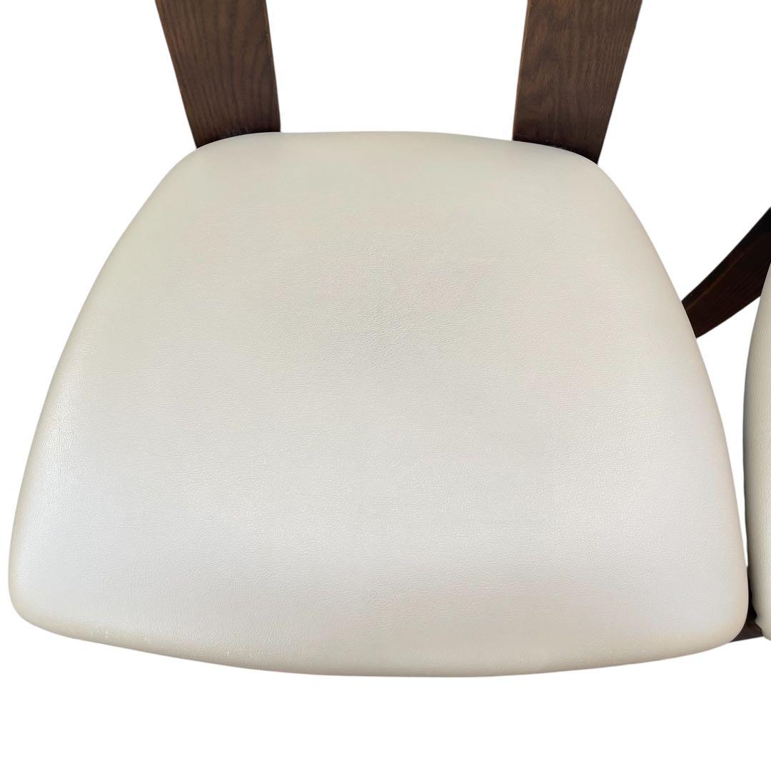 【希少】浜本工芸　ダイニングチェア　２脚セット　レザー　チェア　シンプル a