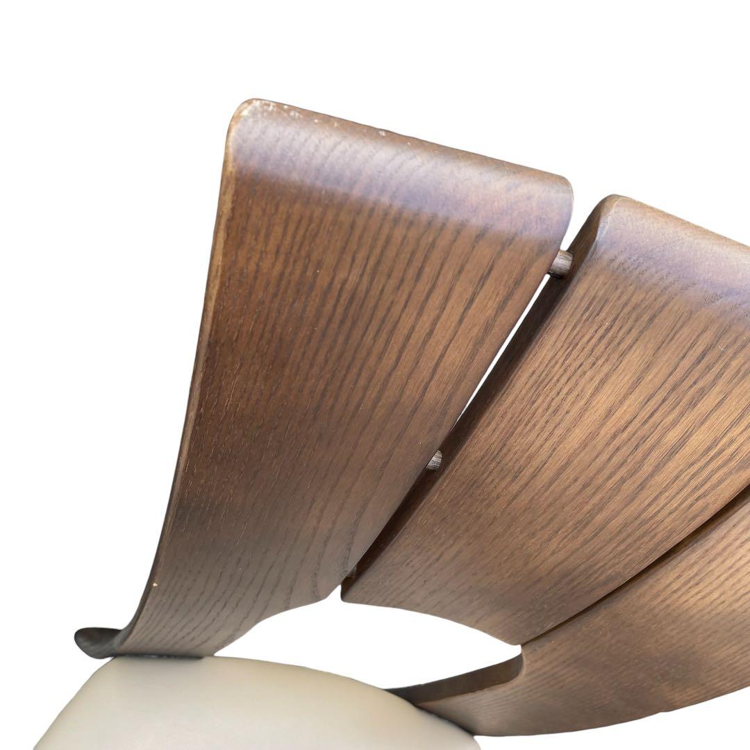 【希少】浜本工芸　ダイニングチェア　２脚セット　レザー　チェア　シンプル a