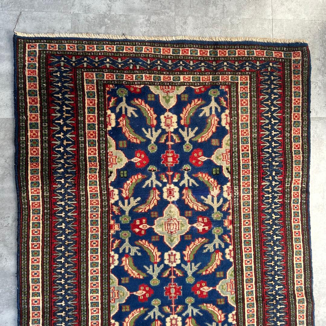 【1980s Vintage】151cm × 89cm ラホール産 ラグ