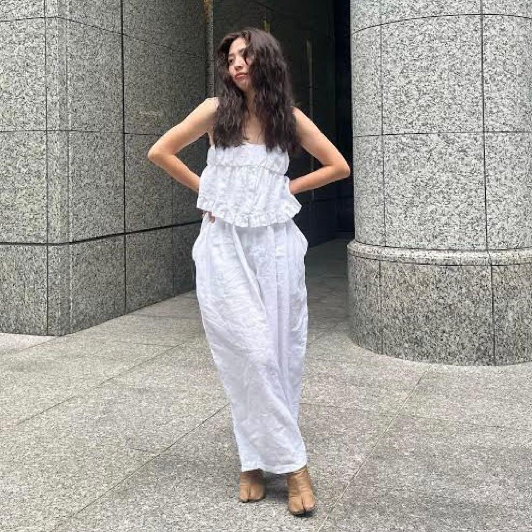 etre tokyo エトレトウキョウ　リネンギャザーフリルキャミ