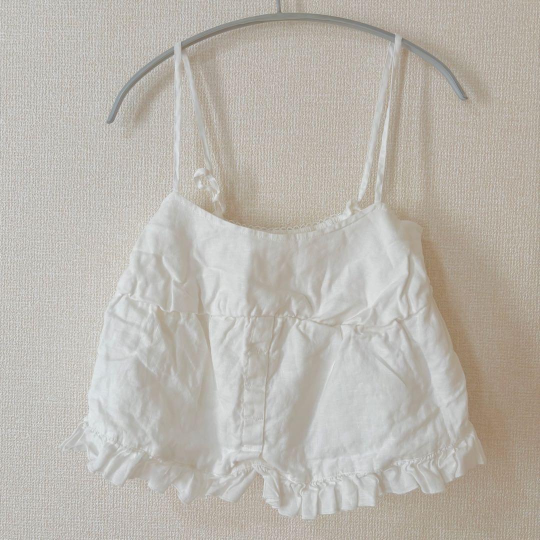 etre tokyo エトレトウキョウ　リネンギャザーフリルキャミ